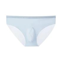 Calcinha de seda gelada transparente masculina, cueca sexy, cueca respirável, calcinha de verão, 1pc