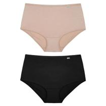 Calcinha DelRio Duo Calça Alta Microfibra 50027 C/2