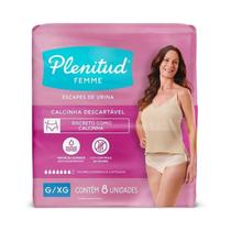 Calcinha Descartavel Plenitud Femme G/XG 8 Unidades