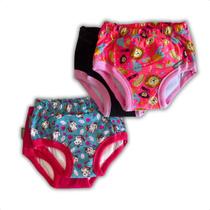 Calcinha Desfralde Treinamento Segurança Malana Eco Kit 4 Peças Calcinha Desfralde Treinamento Segurança Malana Eco Kit 4 Peças