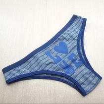 Calcinha Estampada Love Mescla Listrada - Calcinha Amora