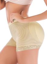 Calcinha feminina de renda acolchoada para levantamento de bundas, modeladora de corpo, bege Calcinha feminina de renda acolchoada para levantamento de bundas, modeladora de corpo, bege