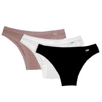 Calcinha Feminina DelRio Cotton Biquini kit 3 Pçs - 51729-K4 Calcinha Feminina DelRio Cotton Biquini kit 3 Pçs - 51729-K4