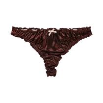 Calcinha Feminina Invisível de Cetim - Sem Costura, com Babado e Conforto