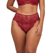 Calcinha Feminina Midi Size Hot Pant em Renda Liebe