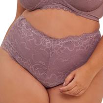 Calcinha Feminina Plus Size Tanga Alta Com Renda Pretty Paty