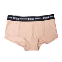 Calcinha Feminina Puma Mini Boxer Elástico Logo Nude