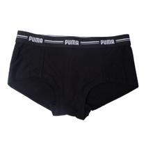 Calcinha Feminina Puma Mini Boxer Elástico Logo Preto