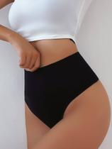 Calcinha Feminina Sem Costura Corte a Laser Cintura Alta Compressão Mulher Cores Neutras
