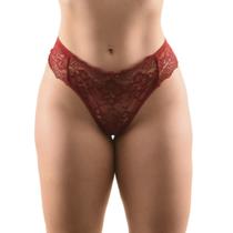 Calcinha Feminina Semi Fio Rendada Santa Passion