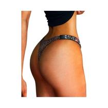 Calcinha Feminina Sexy com Strass e Diamante - Tanga Cintura Baixa (P-GG)