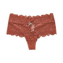 Calcinha Feminina Sexy De Cintura Baixa Com Renda Transparente Bordada Lingerie Íntima