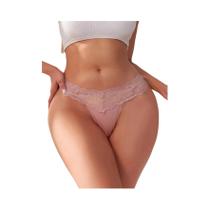 Calcinha Feminina Sexy De Renda Com Patchwork Em Seda Gelada Respirável Para O Dia a Dia, Férias E