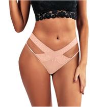 Calcinha feminina sexy soild renda cintura baixa G-string cuecas cuecas biquíni