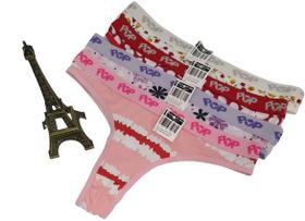 Calcinha fio com cos microfibra pop