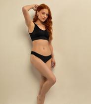 Calcinha Fio Corte A Laser Basic Pro Preto