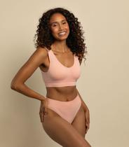 Calcinha Fio Cós Largo Sem Costura Basic Pro Rosa Calcinha Fio Cós Largo Sem Costura Basic Pro Rosa
