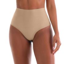 Calcinha Fio Dental Alta Nude Cotton Bege Zee Rucci
