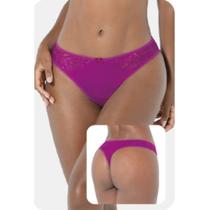 Calcinha Fio Dental Áuro Demillus em Tule Transparente Renda