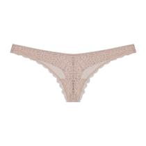 Calcinha fio dental bonjour com renda bege G Calcinha fio dental bonjour com renda bege G