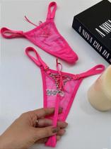 Calcinha Fio Dental com Strass Anitta - Tamanho Único Calcinha Fio Dental com Strass Anitta - Tamanho Único