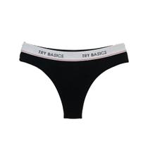 Calcinha Fio Dental Cotton Algodão Confortável com Elástico Try Basics Calcinha Fio Dental Cotton Algodão Confortável com Elástico Try Basics
