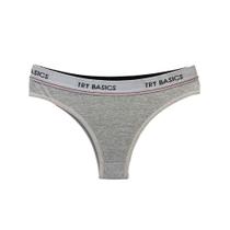 Calcinha Fio Dental Cotton Algodão Confortável com Elástico Try Basics