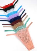 Calcinha Fio Dental em Renda Básica - Tanga Maria - JU00063 Calcinha Fio Dental em Renda Básica - Tanga Maria - JU00063