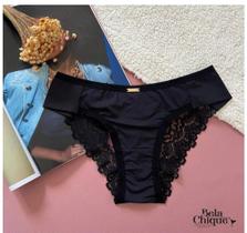 Calcinha fio dental em renda cor Preta tamanho M Calcinha fio dental em renda cor Preta tamanho M