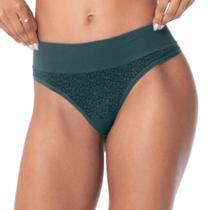 Calcinha Fio Dental Jacquard sem Costura Midnght Calcinha Fio Dental Jacquard sem Costura Midnght
