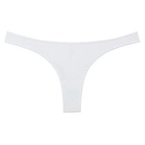 Calcinha Fio Dental Microfibra Básica Branco She Calcinha Fio Dental Microfibra Básica Branco She