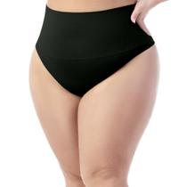 Calcinha Fio Dental Plus Modeladora sem Costura Preto Zee Rucci Calcinha Fio Dental Plus Modeladora sem Costura Preto Zee Rucci