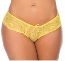 Calcinha Fio Dental Princess Amarela - Pimenta Sexy