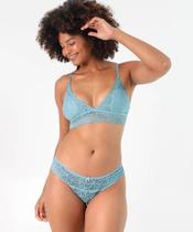 Calcinha Fio Dental Renda Marisa Azul-13032