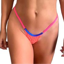 Calcinha Fio Dental Ucrânia Em Renda Neon - Lingerie Sensualle