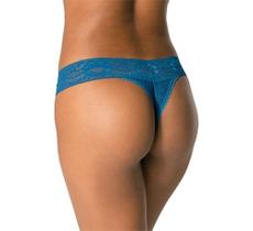 Calcinha Fio Dental Xamego DeMillus 16198 Renda Elástica Confortável Sem Elástico na Cintura