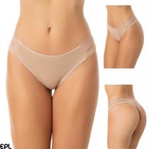 Calcinha Fio Duplo Com Cós Elástico Tanga Fio Dental Conforto Lingerie Feminina