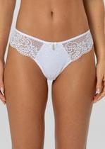 Calcinha Fio Duplo de Microfibra com Renda