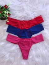 Calcinha fio duplo kit com 3