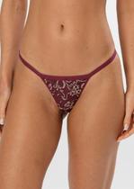 Calcinha Fio Duplo String de Renda Bicolor