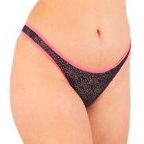 Calcinha Fio em Renda Temiscira Lingerie Sensual Sex Preto com Rosa Calcinha Fio em Renda Temiscira Lingerie Sensual Sex Preto com Rosa