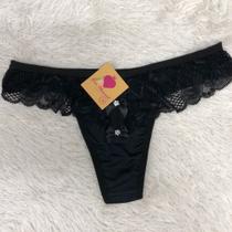 Calcinha fio renda dois laços lingerie cavadinha Calcinha fio renda dois laços lingerie cavadinha