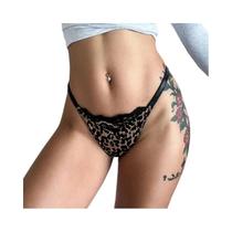 Calcinha G String Sexy Com Renda E Strass Transparente Para Mulheres