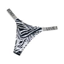 Calcinha G-string Sexy Feminina Com Letras Em Strass E Diamantes, Tamanho S-XL