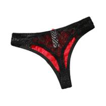 Calcinha G-String Transparente Sexy Feminina Com Cintura Média-Baixa E Detalhes Em Cores