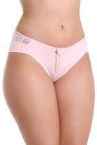 Calcinha IMI Lingerie Fio Dental Duplo Em Microfibra E Renda Selma Rosa