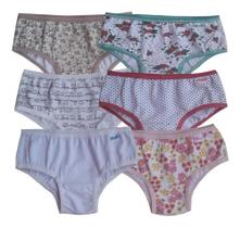 Calcinha Infantil 9 Unidades Moda Íntima Algodão CIV