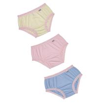 Calcinha Infantil Bebê DelRio Miss Kit 3 Peças Poá - MDB5082