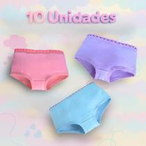 Calcinha Infantil Boxer Kit 10 Und
