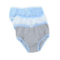 Calcinha Infantil Feminina Lupo Lobinha Kit 3 Peças Azul Calcinha Infantil Feminina Lupo Lobinha Kit 3 Peças Azul